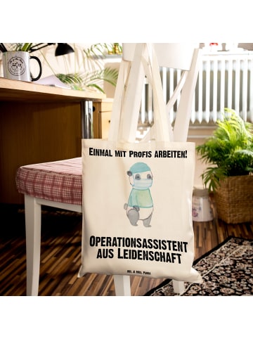 Mr. & Mrs. Panda Tote Bag Operationsassistent Leidenschaft mit S... in Creme