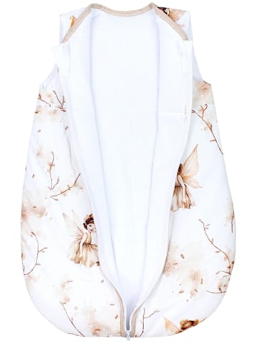 TupTam Baby Ganzjahres Schlafsack Ärmellos Wattiert in weiß/beige