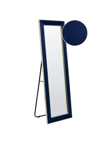 Beliani Standspiegel LAUTREC in Blau/Gold - (W) 50 x (H) 150 x (L) 33 cm Vertikal