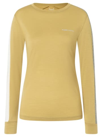 super.natural Merino Longsleeve ALARM RUNNING LS in Beige