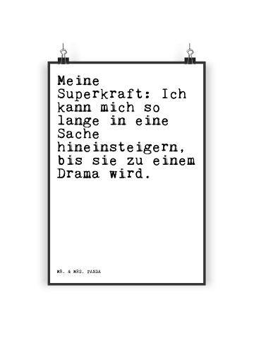 Mr. & Mrs. Panda Bild Meine Superkraft: Ich kann... mit Spruch in Weiß