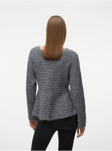 Vero Moda Strickpullover in Medium Grey Melange