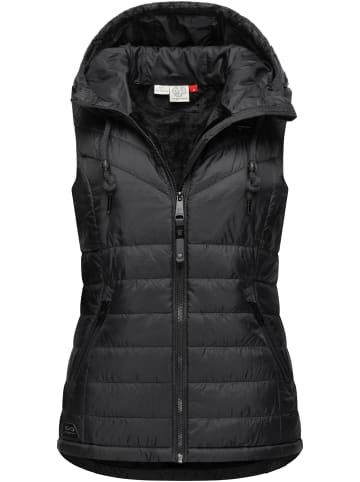 ragwear Steppweste Lucinda Vest in Black