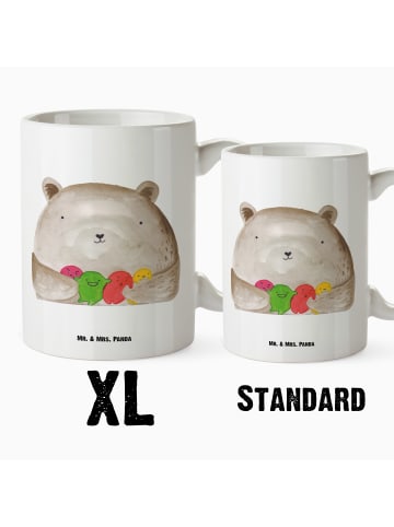 Mr. & Mrs. Panda XL Tasse Bär Gefühl ohne Spruch in Weiß