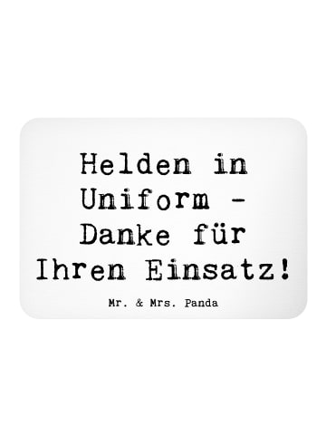 Mr. & Mrs. Panda magnet Spruch Polizist Held mit Spruch in Weiß