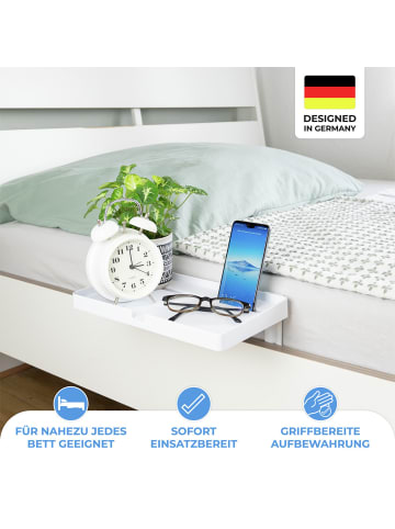 Maximex Bett-Butler in Tischplatte: Weiß, Gestell: Weiß