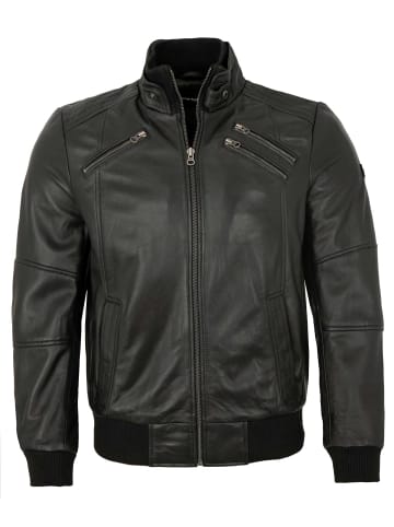Bruno Banani Lederblouson Lammnappa in Schwarz
