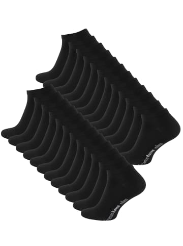 Vincenzo Rosso 24 Paar Sneaker Socken in Schwarz