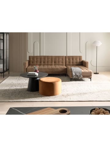 Beliani 2-tlg Schlafsofa ABERDEEN in Braun/Schwarz