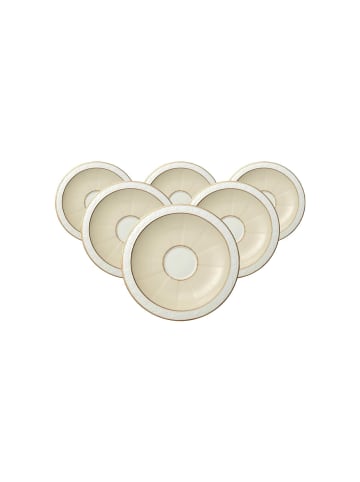 Villeroy & Boch 6er Set Kaffee-/Teeuntertassen Ivoire ø 16 cm weiß-gold in weiß-gold