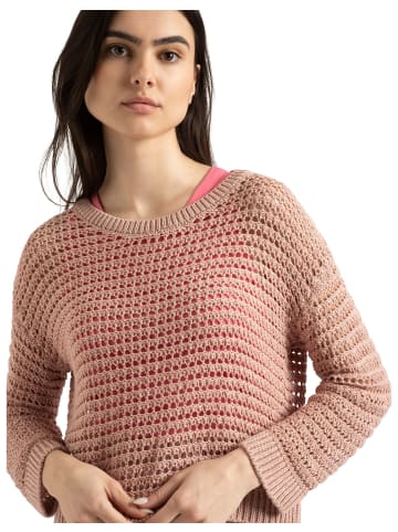 More & More Ajourpullover in rosa