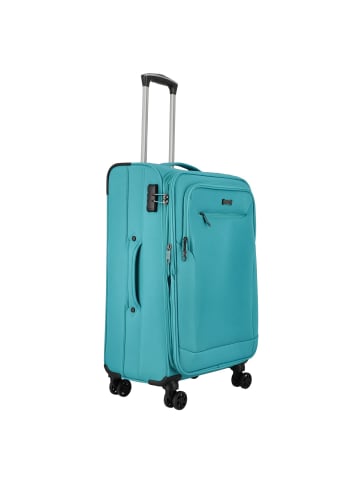 D&N Travel Line 6864 4-Rollen Trolley 66 cm in petrol