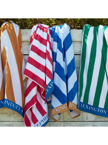 Lexington Strandtuch Graphic in Blau | Weiß | Beige