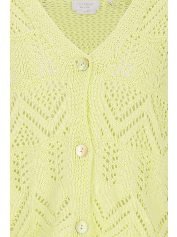 Rich & Royal Strickjacke Lace Scalloped Hem Cardigan in grün