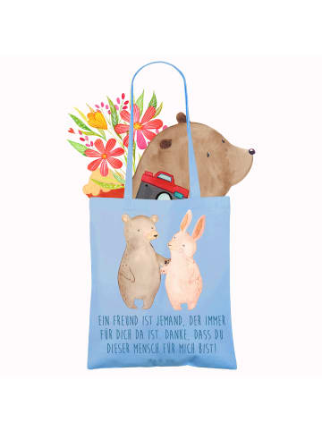 Mr. & Mrs. Panda Tasche Freund fürs Leben mit Spruch in Sky Blue