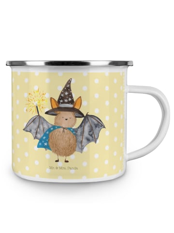 Mr. & Mrs. Panda Emaille Tasse Fledermaus Zauberer ohne Spruch in Gelb Pastell