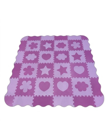 relaxdays 52-tlg. Puzzlematte in Pink/ Rosa