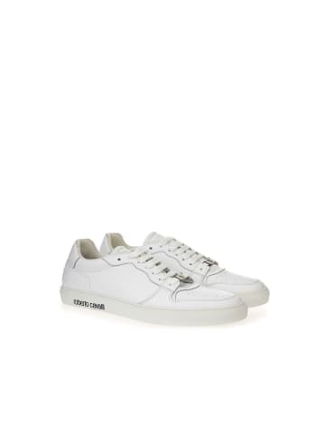 Roberto Cavalli Weiß Leder Low Top Sneaker
