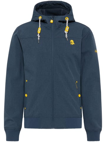 Schmuddelwedda Softshellblouson in Marine Melange AOP