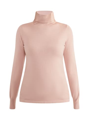 usha WHITE LABEL Strick Rollkragenpullover in Altrosa