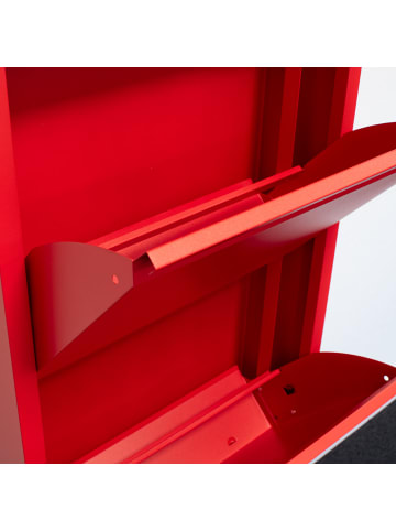 ebuy24 Schuhschrank Pisa 5  Rot 100 x 16 cm