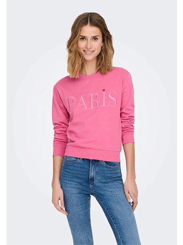 JACQUELINE de YONG Statement Basic Pullover Sweater ohne Kapuze JDYPARIS in Pink