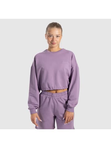 SMILODOX Crop Sweatshirt Triana in Lila