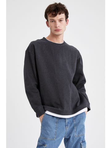 DeFacto Sweatshirt OVERSIZE FIT in Grau Melange