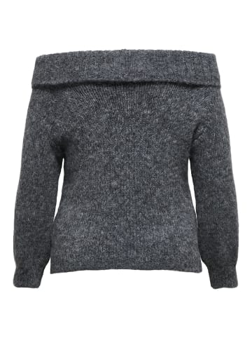 ONLY Carmakoma Strickpullover in Medium Grey Melange 1