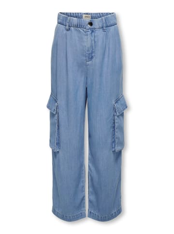 KIDS ONLY Wide Leg Jeans KOGSAFARI CARGO WIDE DNM in medium blue denim