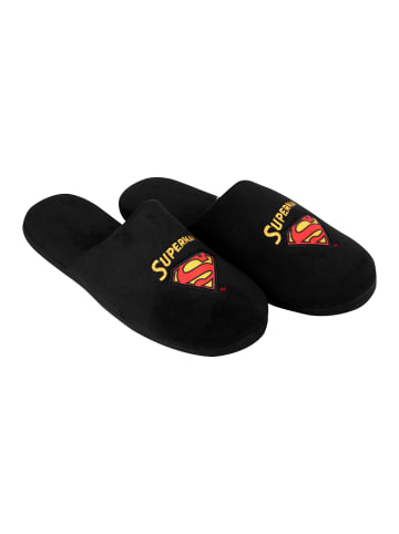 United Labels DC Comics Superman Hausschuhe Slipper Schlappen Pantoffeln in schwarz