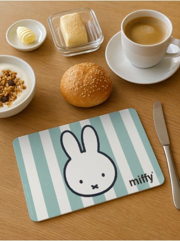 Miffy Miffy Brettchen Hase Streifen Frühstücksbrettchen Schneidebrettchen in blau