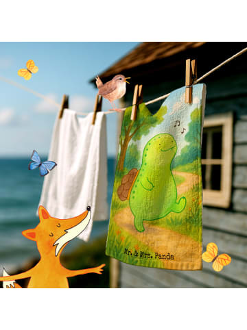 Mr. & Mrs. Panda Handtuch Schildkröte Pfeifen Design ohne Spruch in Weiß