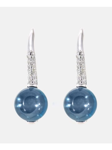 Diamant L'éternel Ohrringe aus 375 Weißgold mit Diamant mit Topas