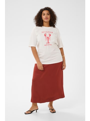 KAFFE curve T-Shirt kurzarm KCalana Loose fit in Chalk