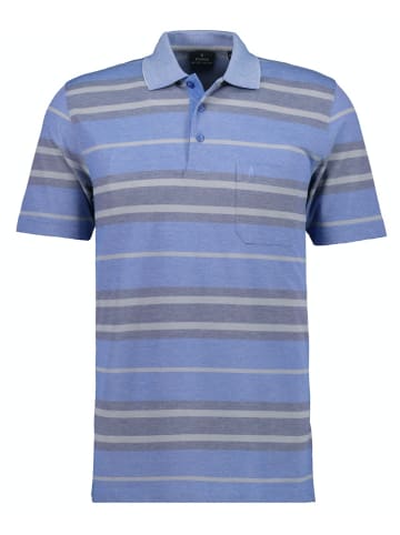 Ragman Softknit-Poloshirt gestreift in Blau