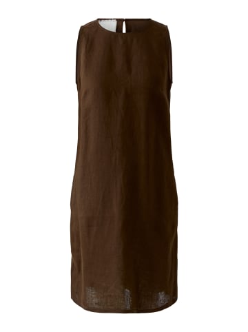 Oui Leinen Patchkleid in demitasse