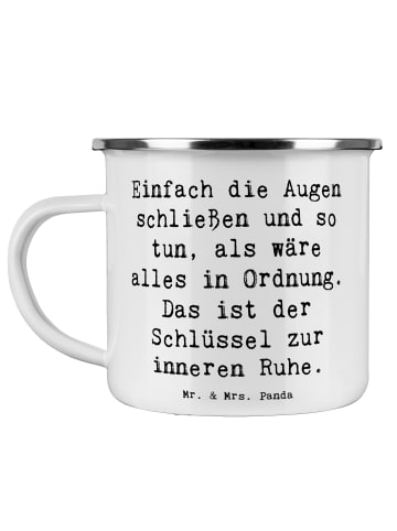Mr. & Mrs. Panda Haferl Spruch Innere Ruhe mit Spruch in Weiß