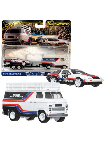 Hot Wheels DMC DeLorean + HW Rally Hauler | Hot Wheels | Team Transport Fahrzeuge