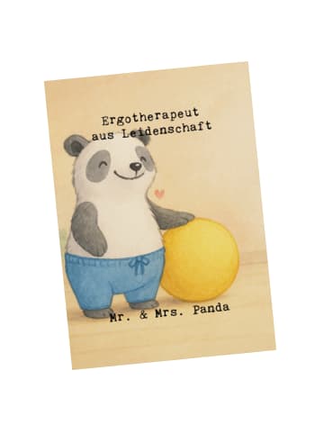 Mr. & Mrs. Panda Postkarte Ergotherapeut Leidenschaft Design mit... in Weiß