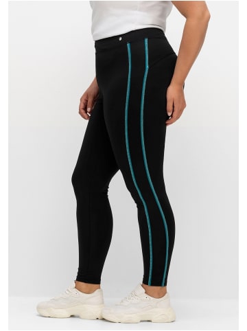 sheego Sportleggings in schwarz