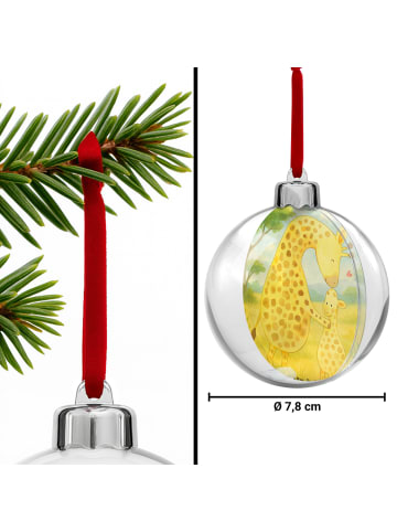 Mr. & Mrs. Panda Weihnachtskugel Giraffe Kind Design ohne Spruch in Weiß