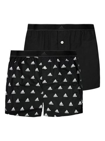 adidas 2er Pack Active Woven Boxer  in Schwarz