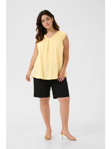 KAFFE curve Ärmellose Bluse KCthia A-shape in Straw