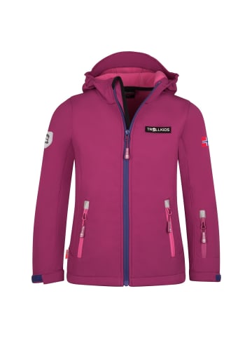 Trollkids Softshelljacke Oslofjord in bright berry