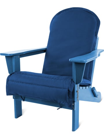 Aspero Gartenstuhl Adirondack mit Auflage in Blau