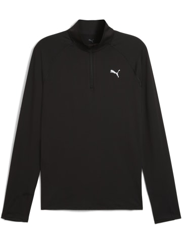 Puma T-Shirt "Run Velocity Cloudspun 1/4 ZIP" in Schwarz