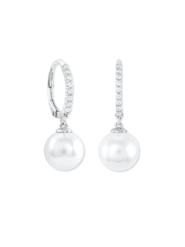 Amor Creolen Silber 925, rhodiniert in silber