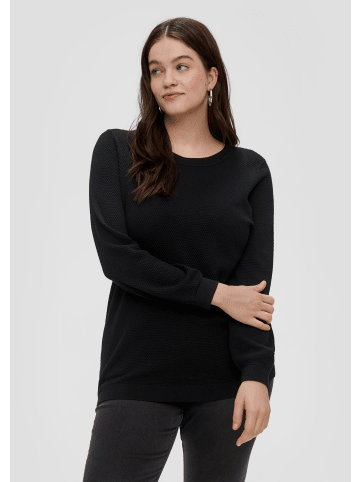 QS Strickpullover langarm in Schwarz