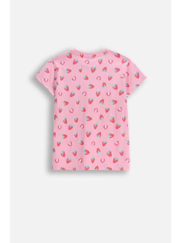 MOKIDA Baumwoll-T-Shirt mit kurzen Ärmeln in gedämpftes Rosa